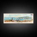 Toulon France Panoramic Travel Poster, Framed Canvas Print or Metal Wall Art, Travel Art, Home Decor, Panoramic Painting, Midcentury Art
