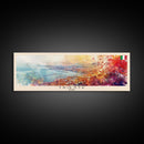Trieste Italy Panoramic Travel Poster, Framed Canvas Print or Metal Wall Art, Travel Art, Home Decor, Panoramic Painting, Midcentury Art