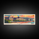 Gijón Spain Travel Print Wall Art, Panoramic City Art, Travel Art, Wall Decor, Vacation Gift, Framed Canvas Print Or Metal Art
