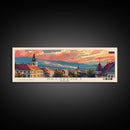 Kecskemet Hungary Wall Art, Panoramic Travel Poster, Panoramic Framed Canvas Print, City Wall Art, Wall Hanging Home Decor, Travel Art