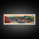 La Louvire Belgium Travel Art, City Art, Framed Canvas Print or Metal Wall Art, Europe Travel Poster, Panoramic Wall Art, Extra Wide Wall Art