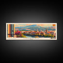 Logroño Spain Travel Art, City Art, Framed Canvas Print or Metal Wall Art, Europe Travel Poster, Panoramic Wall Art, Extra Wide Wall Art