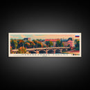 Naberezhnye Russia Travel Art, City Art, Framed Canvas Print or Metal Wall Art, Europe Travel Poster, Panoramic Wall Art, Extra Wide Wall Art