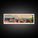 Nizhny Novgorod Panoramic Travel Poster, Framed Canvas Print or Metal Wall Art, Travel Art, Home Decor, Panoramic Painting, Midcentury Art