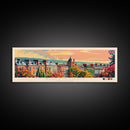 Nottingham United Kingdom Wall Art, Panoramic Travel Poster, Panoramic Framed Canvas Print, City Wall Art, Wall Hanging Home Decor, Travel Art