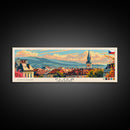Plzen Czech Republic Wall Art, Panoramic Travel Poster, Panoramic Framed Canvas Print, City Wall Art, Wall Hanging Home Decor, Travel Art