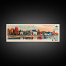 Pori Finland Travel Art, City Art, Framed Canvas Print or Metal Wall Art, Europe Travel Poster, Panoramic Wall Art, Extra Wide Wall Art