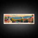 Queluz Portugal Wall Art, Panoramic Travel Poster, Panoramic Framed Canvas Print, City Wall Art, Wall Hanging Home Decor, Travel Art