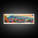 Reykjavik Iceland Wall Art, Panoramic Travel Poster, Panoramic Framed Canvas Print, City Wall Art, Wall Hanging Home Decor, Travel Art