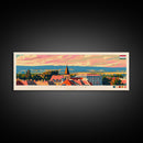 Szolnok Hungary Wall Art, Panoramic Travel Poster, Panoramic Framed Canvas Print, City Wall Art, Wall Hanging Home Decor, Travel Art