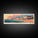 Worthing United Kingdom Wall Art, Panoramic Travel Poster, Panoramic Framed Canvas Print, City Wall Art, Wall Hanging Home Decor, Travel Art