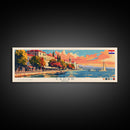 Zadar Croatia Travel Print Wall Art, Panoramic City Art, Travel Art, Wall Decor, Vacation Gift, Framed Canvas Print Or Metal Art