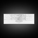 Panoramic Grand Rapids City Map, Michigan Art, Map Print, Minimalist Wall Art, Canvas Art, Housewarming Gift, Street Map Art, Closing Gift