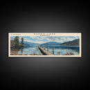 Banks Lake Washington Panoramic Framed Canvas Print, Lake House Decor, Rustic Art, Travel Poster, Scenic View, Home Decoration