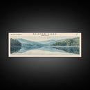 Beaver Lake Arkansas Framed Canvas Print, Panoramic Lake House Decor, Scenic Painting, Travel Poster, Rustic Art, Nature Wall Art