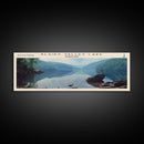 Blairs Valley Lake Maryland Framed Canvas Print, Panoramic Lake House Decor, Scenic View, Travel Poster, Rustic Art, Lake Painting