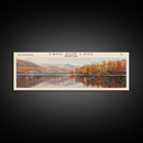 Cave Run Lake Kentucky Framed Canvas Print, Lake House Decor, Panoramic Wide Art, Travel Poster, Rustic Lake Painting, Nature Art