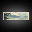Clearwater Lake Missouri Framed Canvas Print, Lake House Decor, Panoramic Wide Art, Travel Poster, Rustic Lake Painting, Nature Art