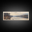 DeQueen Lake Arkansas Framed Canvas Print, Lake House Art, Panoramic Wall Art, Travel Poster, Rustic Lake Painting, Home Decor