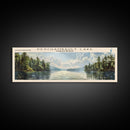 Deschambault Lake Framed Canvas Print, Lake House Decor, Panoramic Wall Art, Travel Poster, Modern Lake Painting, Nature Art