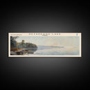 Dezadeash Lake Framed Canvas Print, Panoramic Lake House Decor, Wall Art, Travel Poster, Rustic Lake Painting, Nature Art