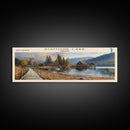 Diamond Lake Oregon Framed Canvas Print, Lake House Art, Panoramic Wall Art, Travel Poster, Modern Lake Painting, Home Decor