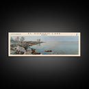El Dorado Lake Kansas Framed Canvas Print, Lake House Decor, Panoramic Wall Art, Travel Poster, Rustic Lake Painting, Nature Art