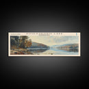 Gouldsboro Lake Pennsylvania Framed Canvas Print, Lake House Art, Panoramic Wall Art, Travel Poster, Serene Lake Painting, Home Decor