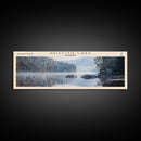 Griffith Lake Vermont Framed Canvas Print, Lake House Decor, Panoramic Wall Art, Travel Poster, Beautiful Lake Painting, Nature Art