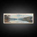 Hoopes Reservoir Delaware Framed Canvas Print, Panoramic Lake House Decor, Wall Art, Travel Poster, Scenic Lake Painting, Nature Art