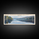 Jennings Randolph Lake Maryland Framed Canvas Print, Panoramic Lake House Decor, Wall Art, Travel Poster, Beautiful Lake Painting, Nature Art