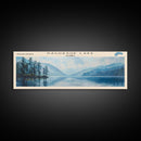 Kaghasuk Lake Framed Canvas Print, Panoramic Lake House Decor, Wall Art, Travel Poster, Stunning Lake Painting, Nature Art