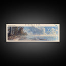 Kiser Lake Ohio Framed Canvas Print, Lake House Art, Panoramic Wall Art, Travel Poster, Scenic Lake Painting, Home Decor