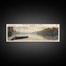Kistigan Lake Framed Canvas Print, Lake House Decor, Panoramic Wall Art, Travel Poster, Beautiful Lake Painting, Nature Art
