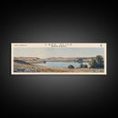 Lake Alice North Dakota Framed Canvas Print, Panoramic Lake House Decor, Wall Art, Travel Poster, Scenic Lake Painting, Nature Art