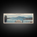 Lake Ashmere Massachusetts Framed Canvas Print, Panoramic Lake House Decor, Wall Art, Travel Poster, Captivating Lake Painting, Nature Art