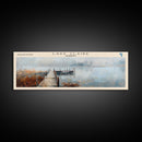 Lake Claire Framed Canvas Print, Lake House Decor, Panoramic Wall Art, Travel Poster, Beautiful Lake Painting, Home Art