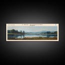 Lake Dunmore Vermont Framed Canvas Print, Lake House Decor, Panoramic Wall Art, Travel Poster, Stunning Landscape Painting, Home Art