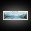 Lake Fontana North Carolina Framed Canvas Print, Lake House Decor, Panoramic Wall Art, Travel Poster, Beautiful Lake Painting, Home Art