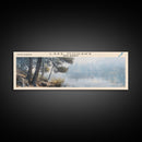 Lake Mohawk New Jersey Framed Canvas Print, Lake House Decor, Panoramic Wall Art, Travel Poster, Stunning Landscape Painting, Living Room Decor