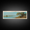 Lake Murray Oklahoma Framed Canvas Print, Lake House Decor, Panoramic Wall Art, Travel Poster, Beautiful Landscape Painting, Bedroom Decor