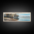 Lake Phalen Minneapolis Framed Canvas Print, Lake House Decor, Panoramic Wall Art, Travel Poster, Serene Landscape Painting, Rustic Art