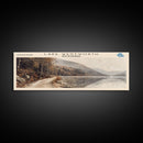 Lake Wentworth New Hampshire Framed Canvas Print, Lake House Decor, Panoramic Wall Art, Travel Poster, Scenic Landscape Painting, Rustic Art