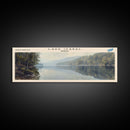 Lake Izabal Framed Canvas Print, Lake House Decor, Panoramic Wall Art, Travel Poster, Scenic Landscape Painting, Bedroom Decor