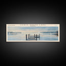 Lewis Smith Lake Alabama Framed Canvas Print, Lake House Decor, Panoramic Wall Art, Travel Poster, Landscape Painting, Modern Art