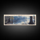 Little Black Creek Lake Mississippi Framed Canvas Print, Lake House Decor, Panoramic Wall Art, Travel Poster, Landscape Painting, Living Room Decor