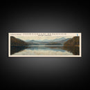 Monticello Reservoir South Carolina Framed Canvas Print, Lake House Decor, Panoramic Wall Art, Travel Poster, Scenic Landscape Painting, Contemporary Art