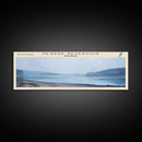 Newark Reservoir Delaware Framed Canvas Print, Lake House Decor, Panoramic Wall Art, Travel Poster, Landscape Painting, Modern Art
