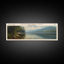 Newfound Lake New Hampshire Framed Canvas Print, Lake House Decor, Panoramic Wall Art, Travel Poster, Scenic Landscape Painting, Contemporary Art