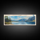 Nunavakpak Lake Framed Canvas Print, Lake House Decor, Panoramic Wall Art, Travel Poster, Scenic Landscape Painting, Contemporary Art